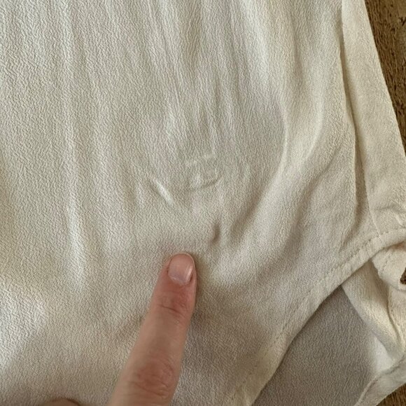 Free People Lieutenant Shirt Dress Button-Up Long Ruching Sleeve Frill Collar - Picture 4 of 11